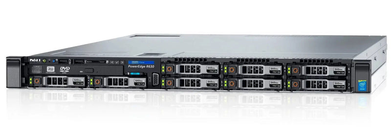 Dell PowerEdge R630 1U Rackmount Server – 8 SFF – 2 × Xeon E5-2603 v4 – 64GB DDR4 – 2 × 300GB SAS HDD – PERC H730 – Intel i350 – 2 × 750W – 4 × Caddies – 4 × Blanks – Refurb