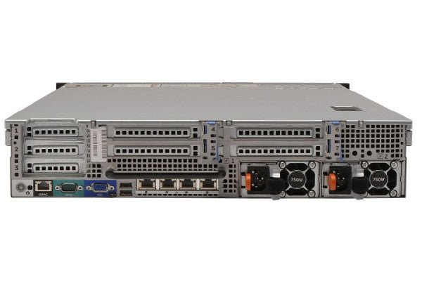 Dell Poweredge R720 Server; 8 LFF; 1 x Xeon E5-2640; 64GB PC3; 600GB SAS; QP 1GB; Perc H710 Mini; 2 x 750W; No Rail Kit; Front Bezel; 2U Rackmount; Refurb