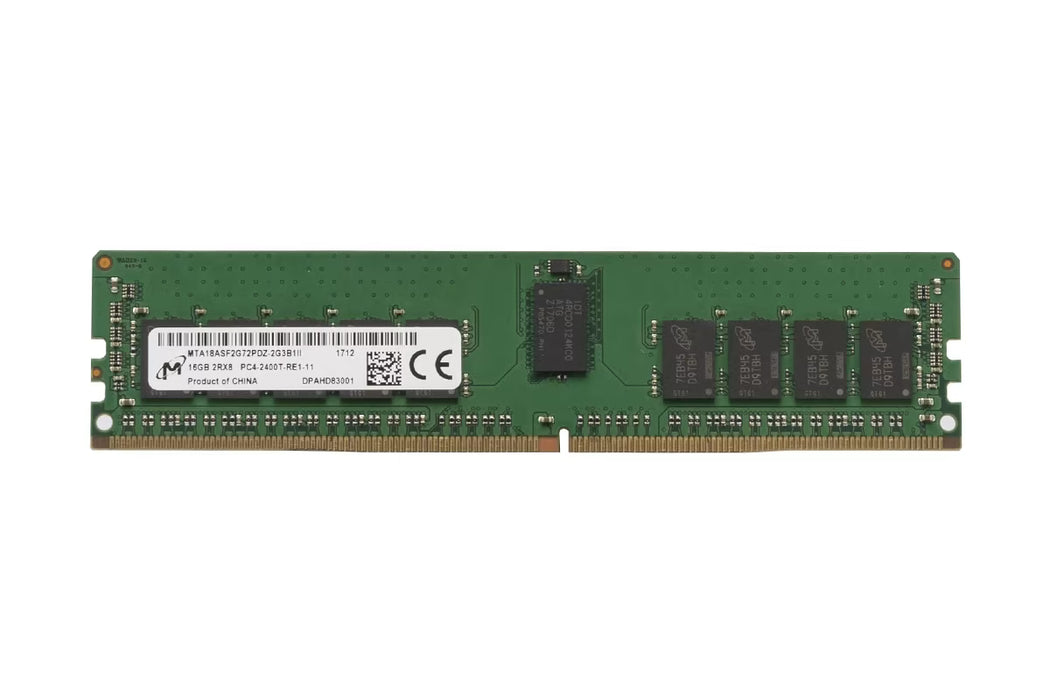 Micron 16GB 2Rx8 PC4-2400T-RE1-11 DDR4 Server RAM - Refurb