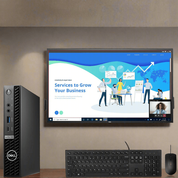 Dell Demo Conference Bundle - OptiPlex 7000 Micro + 55 Inch 4K Touch Conference Monitor - i5 12500T - 16GB DDR4 - 256GB SSD - Win11Pro - Demo