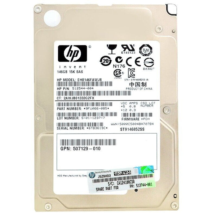Pre-Owned HP EH0146FAWJB - 146GB SAS Hard Drive - 2.5" - 15 000 RPM - 6GB/s