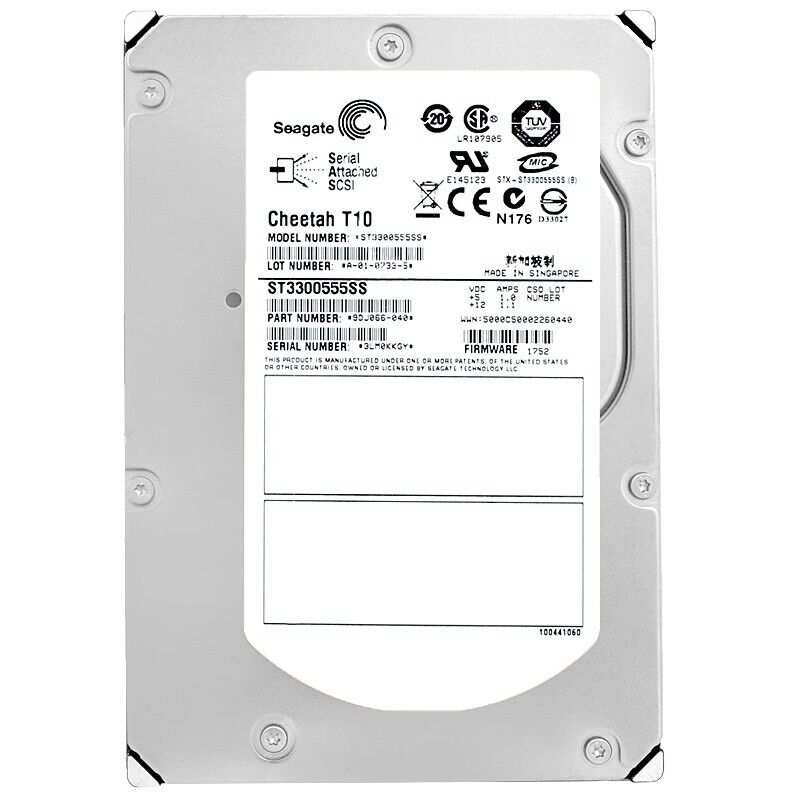 Seagate ST3300555SS 3.5 Inch 300GB 10,000 RPM 3Gb/s SAS Hard Drive – Pre-Owned