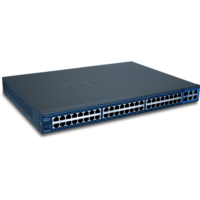 Trendnet Teg-2248Ws 48-Port 10/100 Mbps Web Smart Switch W/4 Gigabit Ports And 2 Mini-GBic Slots - Used
