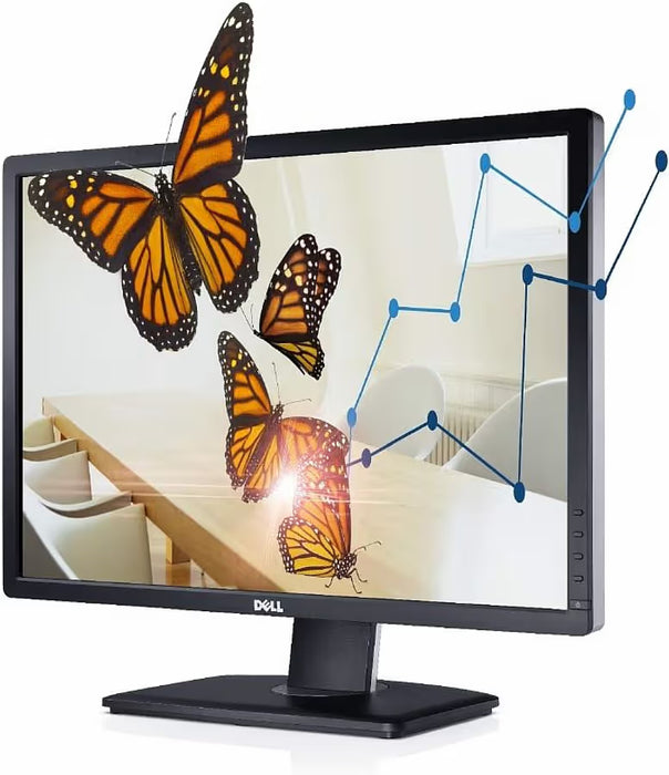 Dell U2412M 24 Inch WUXGA IPS Monitor - DVI-D, DisplayPort & VGA - Pre-Owned