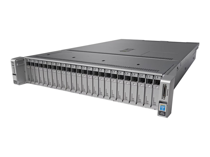 Cisco UCSC-C240-M4SX 2U Rackmount Server – 24 SFF – 2 × Xeon E5-2660 v3 – 128GB DDR4 – 20 × 300GB SAS HDD – 12Gbps SAS Modular – Intel i350 – 2 × 1200W – 4 × Blanks – Refurb