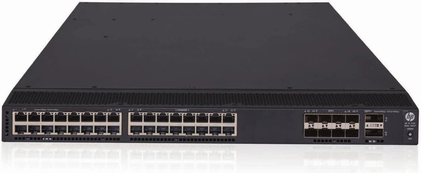 HP JG898A FlexFabric 5700-32XGT-8XG-2QSFP+ Managed Switch – Pre-Owned