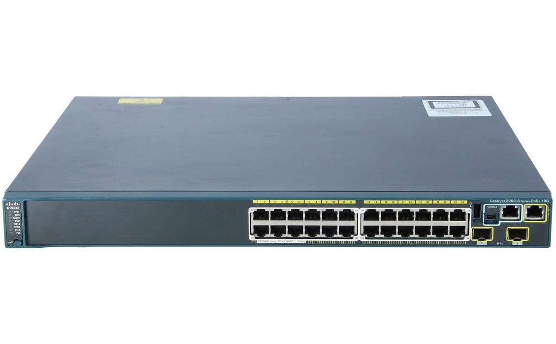 Cisco 2960S WS-C2960S-24PD-L 370W 24 Port Gigabit PoE + 2 x 10GB SFP Switch; Refurb