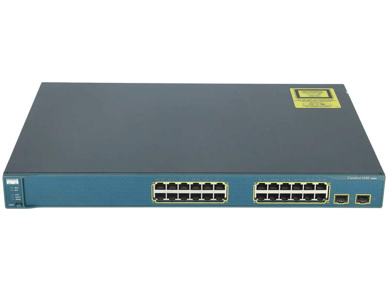 Cisco Catalyst Ws-C3560-24Ps-S - 24 10/100 Poe + 2 Sfp + Ipb Image Switch - Refurb Switch