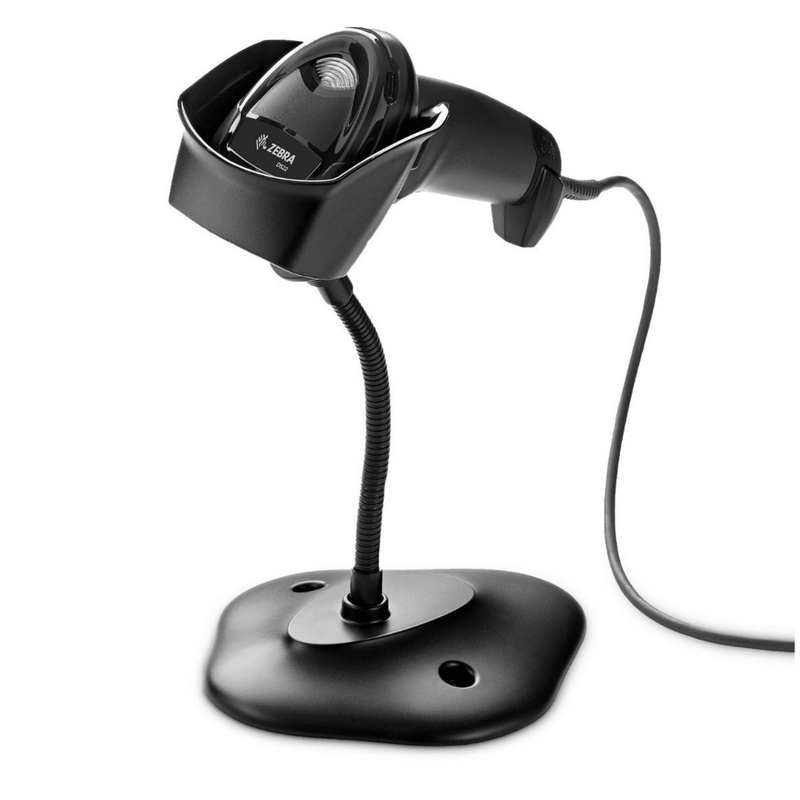 Zebra DS2208-SR7U2100SGW 2D USB Barcode Scanner with Stand & USB Kit – New