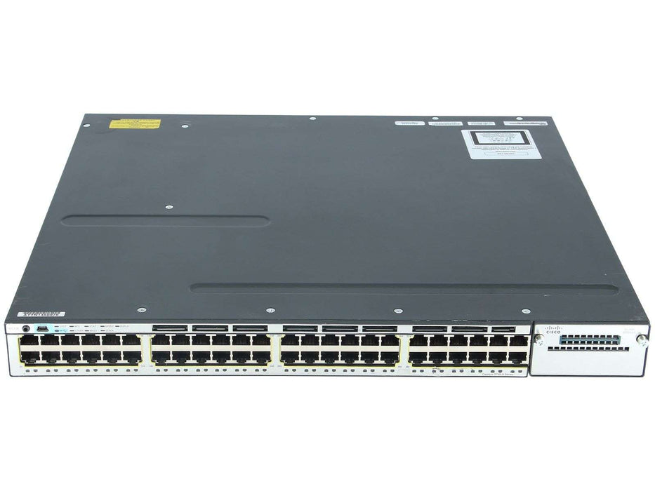 Cisco Catalyst Ws-C3750X-48P-S - Layer 3 - 48 X 10/100/1000 Ethernet Poe+ Ports - Ip Base - Managed - Stackable Switch - Refurb